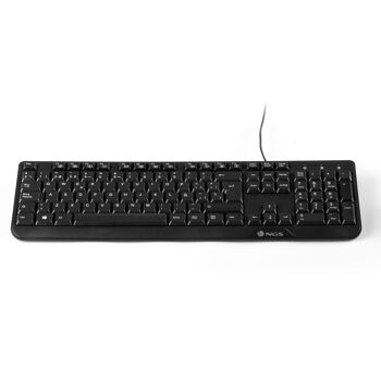 NGS COCOA KIT : combo clavier et souris filaire avec 12 touches multimédia. Branchez & jouez. Noir 3