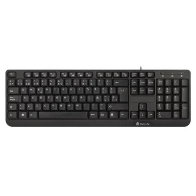 NGS Funky V3: Standard wired keyboard with USB connection. 12 multimedia keys for easy and fast access. Black Colour.
