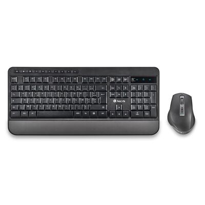 NGS SPELL KIT FRENCH: WIRELESS MULTIMODE KEYBOARD + MOUSE SET. Support 3 devices. 10 multimedia keys. DPI: 800/1600/2400. Right-handed.