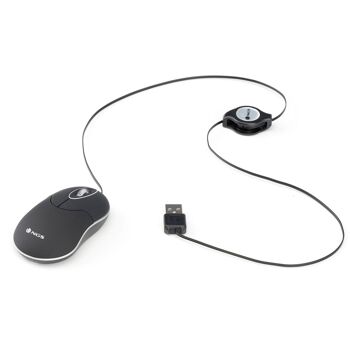 SOURIS FILAIRE NGS SANS NOIRE SOURIS D'ORDINATEUR PORTABLE AVEC CÂBLE RÉTRACTABLE, COULEUR NOIRE 6