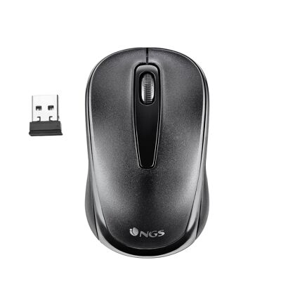 NGS EASY GAMMA 2.4GhZ WIRELESS OPTICAL MOUSE, NANO RECEIVER- 1200 DPI. USB CONNECTION. LEFT OR RIGHT-HAND USE. PLUG AND PLAY.