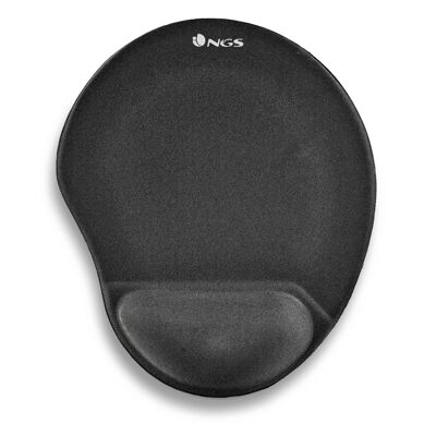 NGS KILIM GEL: Ergonomic Mouse Pad with Wrist Rest Support. ANTI-SKID, ACCURATE TRACKING. Memory foam filled cushion. Black Colour