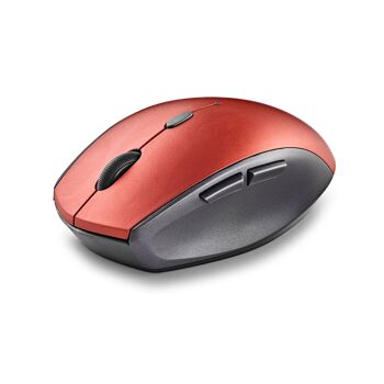 NGS BEE RED : Souris ergonomique sans fil avec boutons silencieux. DPI : 800/1200/1600. Droitier. “"Brancher et utiliser". Couleur rouge. 3