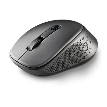 NGS DEW GREY : Souris optique sans fil 2.Récepteur nano 4Ghz-800/1600 DPI. 3 boutons + défilement. Ambidextre. Boutons silencieux. Couleur grise. 7