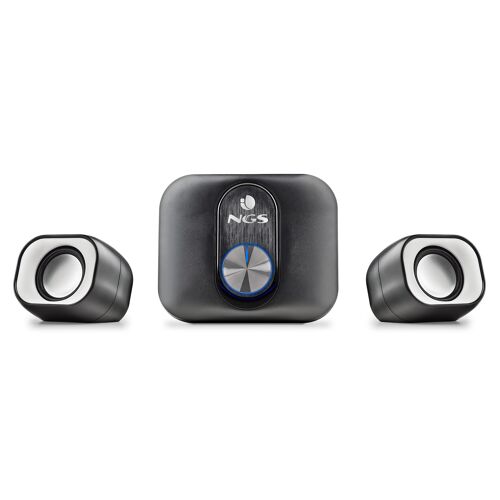 NGS Comet 2.1: Computer Speakers with Subwoofer, USB-Powered 2.1 PC Stereo Multimedia Sound System with 3.5mm Aux .20W. Plug & Play