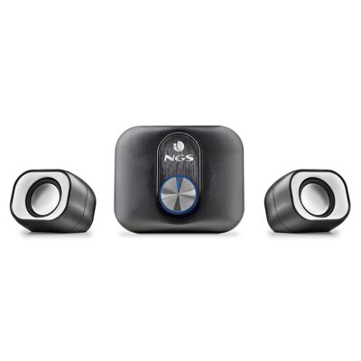 NGS Comet 2.1: Computer Speakers with Subwoofer, USB-Powered 2.1 PC Stereo Multimedia Sound System with 3.5mm Aux.20W. Plug & Play