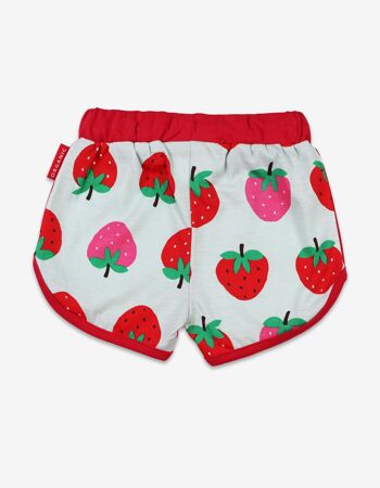 Short de running bio imprimé fraise 2