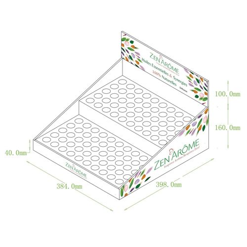 Présentoir Huiles Essentielles - Montage Facile - Capacité Max de 100 flacons de 10ml