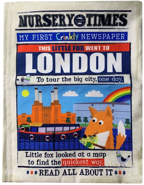 Nursery Times Crinkly Newspaper - Little Fox London *NEW!*