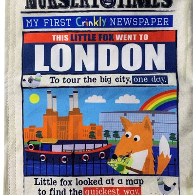 Periódico arrugado Nursery Times - Little Fox London *¡NUEVO!  *