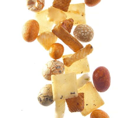 VRAC: Mix paradiso mélange crackers et arachides enrobés- seau de 2,5 kg