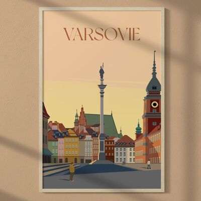 Affiche ville Varsovie