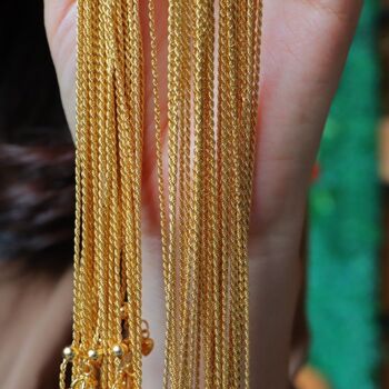 Collier chaîne tressée intemporelle - vermeil doré n argent sterling - collier universel 1
