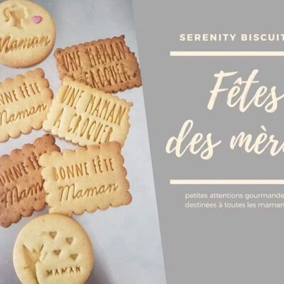 Biscuit Personnalisé FETE DES MERES ( sachet individuel)