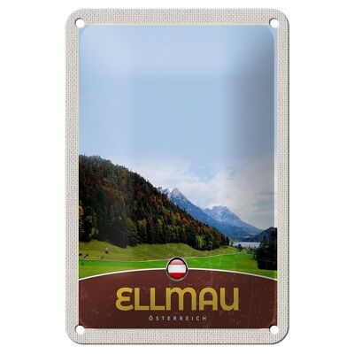 Cartel de chapa de viaje, 12x18cm, Ellmau, Austria, bosques naturales, cartel de vacaciones