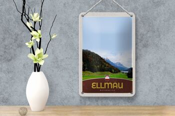 Panneau de voyage en étain, 12x18cm, Ellmau, autriche, forêts naturelles, signe de vacances 4