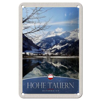 Blechschild Reise 12x18cm Hohe Tauern Winterurlaub Schnee Winter Schild