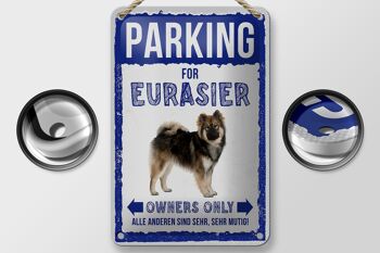 Panneau en étain indiquant un parking pour chien Eurasier, 12x18cm, cadeau 2