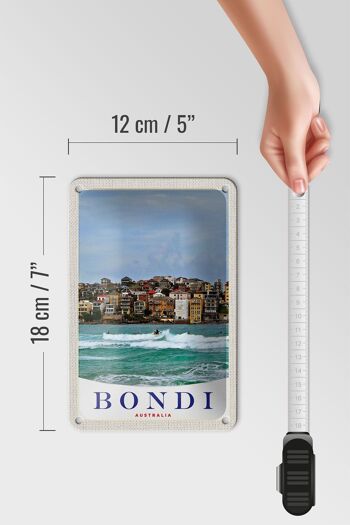 Panneau de voyage en étain, 12x18cm, Bond australie, signe de vagues de mer de surf 5