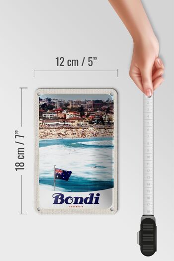 Signe en étain voyage 12x18cm, Bondi australie, décoration de plage de vacances 5