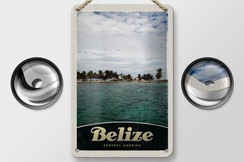 Panneau de voyage en étain 12x18cm, décoration de plage d'amérique centrale du Belize 2