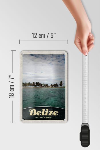 Panneau de voyage en étain 12x18cm, décoration de plage d'amérique centrale du Belize 5