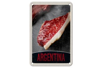 Panneau de voyage en étain 12x18cm, signe de Steak, viande de vache, bœuf d'argentine 1