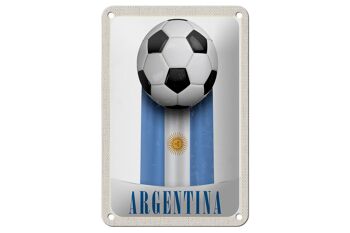 Signe de voyage en étain, drapeau argentin, Football, signe de vacances, 12x18cm 1