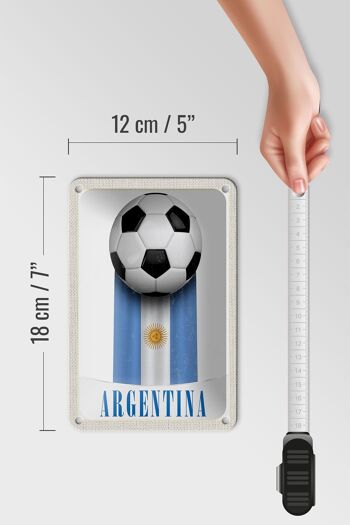 Signe de voyage en étain, drapeau argentin, Football, signe de vacances, 12x18cm 5
