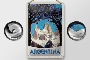 Panneau de voyage en étain 12x18cm, décoration de randonnée dans les montagnes argentines 2