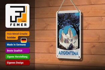 Panneau de voyage en étain 12x18cm, décoration de randonnée dans les montagnes argentines 3