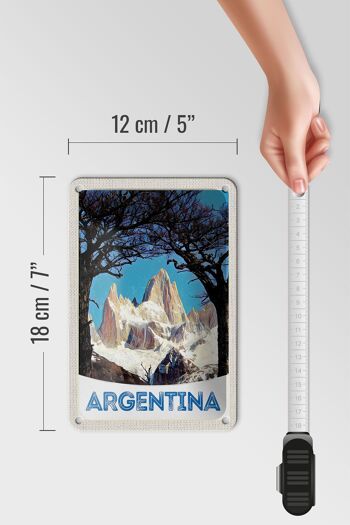Panneau de voyage en étain 12x18cm, décoration de randonnée dans les montagnes argentines 5