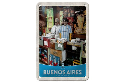 Blechschild Reise 12x18cm Buenos Aires Argentinien Platten Schild