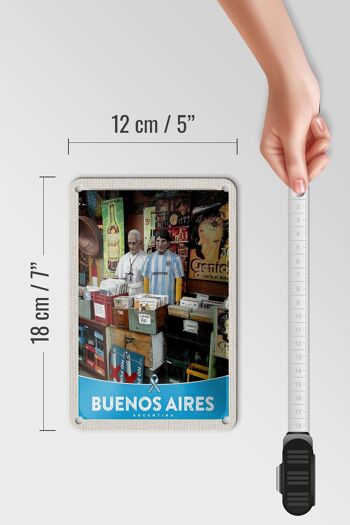 Panneau de voyage en étain, 12x18cm, plaque de Buenos Aires, argentine 5