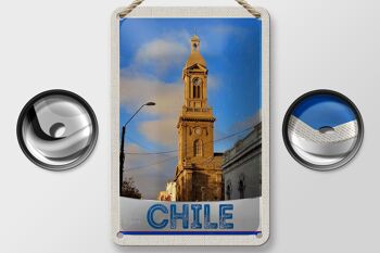 Panneau de voyage en étain 12x18cm, signe d'architecture de ville du chili, Europe 2