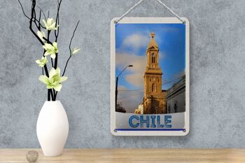 Panneau de voyage en étain 12x18cm, signe d'architecture de ville du chili, Europe 4