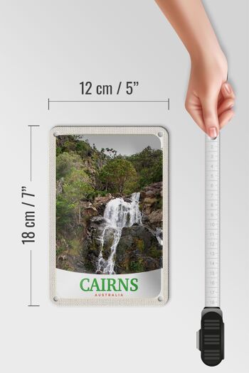 Panneau de voyage en étain, 12x18cm, Cairns, australie, cascade, panneau naturel 5