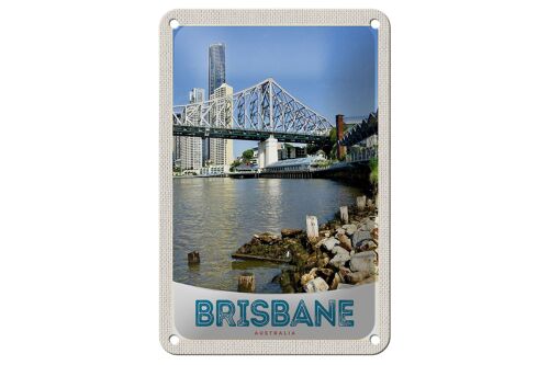 Blechschild Reise 12x18cm Brisbane Australien Innenstadt Dekoration