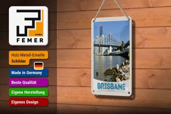 Panneau de voyage en étain 12x18cm, décoration du centre-ville de Brisbane australie 3