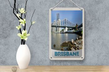 Panneau de voyage en étain 12x18cm, décoration du centre-ville de Brisbane australie 4