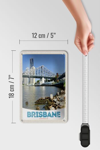 Panneau de voyage en étain 12x18cm, décoration du centre-ville de Brisbane australie 5