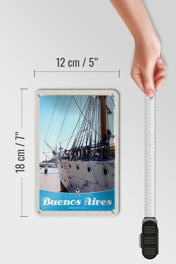 Panneau de voyage en étain, 12x18cm, panneau de bateau de Buenos Aires, argentine 5