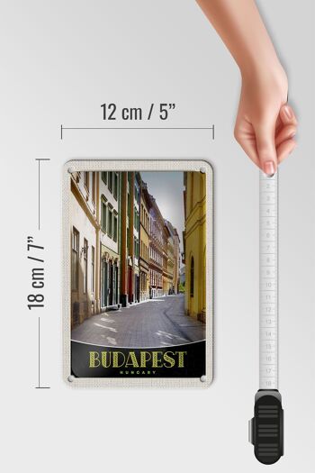 Panneau de voyage en étain 12x18cm, panneau de rue du centre-ville de Budapest, hongrie 5
