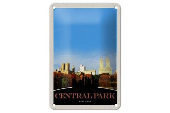 Panneau de voyage en étain, 12x18cm, panneau de voyage Central Park America New York 1