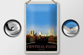 Panneau de voyage en étain, 12x18cm, panneau de voyage Central Park America New York 2