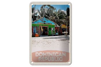 Panneau de voyage en étain 12x18cm, panneau de magasin de plage de la république dominicaine 1