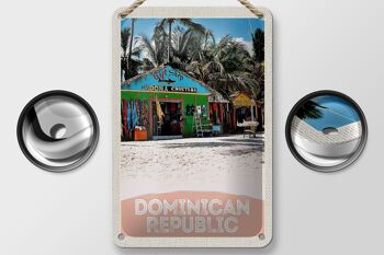 Panneau de voyage en étain 12x18cm, panneau de magasin de plage de la république dominicaine 2