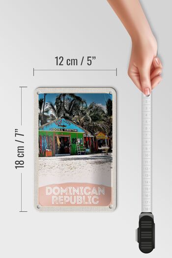 Panneau de voyage en étain 12x18cm, panneau de magasin de plage de la république dominicaine 5