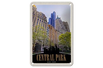 Panneau de voyage en étain, 12x18cm, Central Park USA New York, panneau de grande hauteur 1
