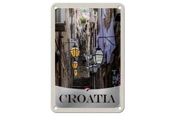 Panneau de voyage en étain, 12x18cm, lanterne de la vieille ville de croatie, pour escaliers 1